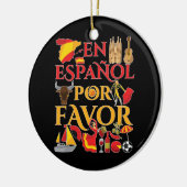 Spanischer Lehrer En Espanol Pour Gefallen Keramik Ornament (Links)