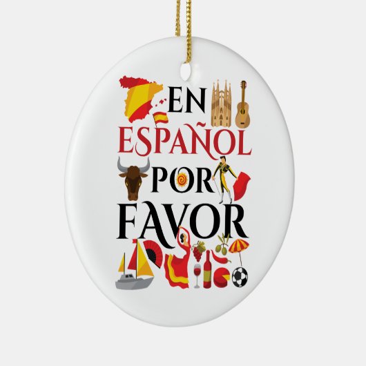 Spanischer Lehrer En Espanol Pour Gefallen Keramik Ornament (Rechts)