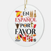 Spanischer Lehrer En Espanol Pour Gefallen Keramik Ornament (Links)