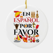 Spanischer Lehrer En Espanol Pour Gefallen Keramik Ornament (Hinten)