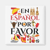 Spanischer Lehrer En Espanol Pour Gefallen Magnet (Vorne)