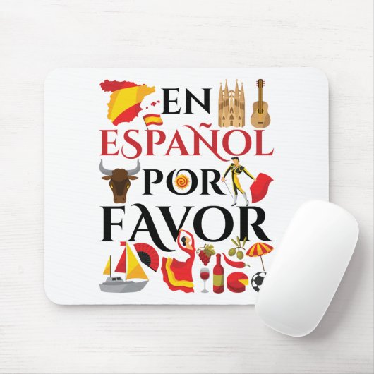 Spanischer Lehrer En Espanol Pour Gefallen Mousepad (Mit Mouse)