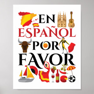 Spanischer Lehrer En Espanol Pour Gefallen Poster