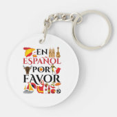 Spanischer Lehrer En Espanol Pour Gefallen Schlüsselanhänger (Rückseite)
