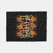 Spanischer Lehrer Erntedank Spanischer Unterricht Fleecedecke (Vorderseite (Horizontal))