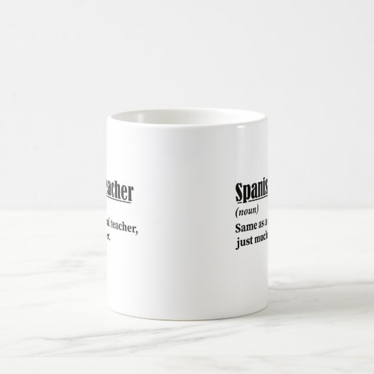 Spanischer Lehrer Funny Definition Kaffeetasse (Mittel)