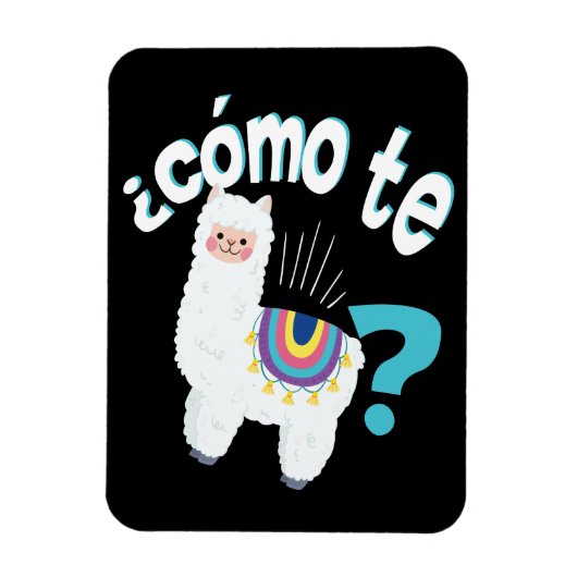 Spanischer Lehrer Funny Llama Lover Alpaca Niedlic Magnet (Vertikal)