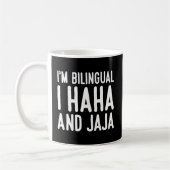 Spanischer Lehrer Iâ€™M Bilingual I Haha and Jaja Kaffeetasse (Links)