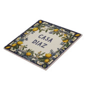 Spanischer Lemon Custom House Name Plakat Plaque Z Fliese (Seite)