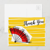Spanischer Lüfter Danke für Postkartenlandschaft Postkarte (Vorne/Hinten)