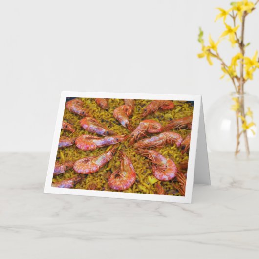 Spanischer Meeresfrüchtegericht Karte (Gelbe Blume)