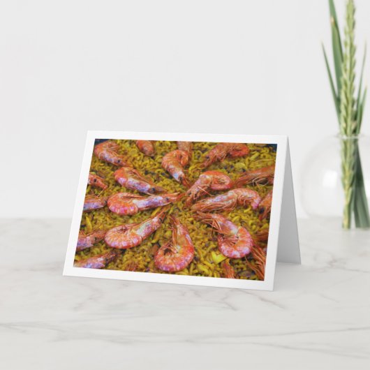 Spanischer Meeresfrüchtegericht Karte (Vorderseite)