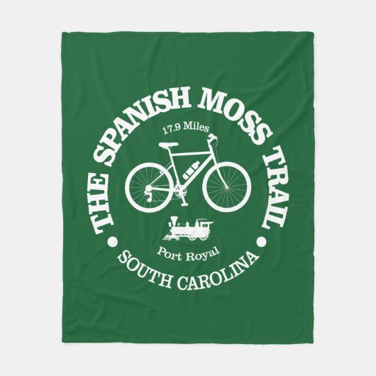 Spanischer Moosweg (Radfahren) Fleecedecke (Vorderseite)