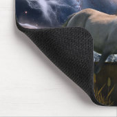 Spanischer Mustang, Bald Adler & Galaxy Art Mousep Mousepad (Ecke)