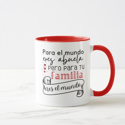 Spanischer Muttertag Geschenk für Oma / Abuela Tasse (Rechts)