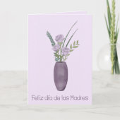 Spanischer Muttertag Lila Rose Bouquet Karte (Vorderseite)