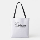 Spanischer Name Esposa Ehefrau Einfach, Minimalist Tasche (Rückseite)