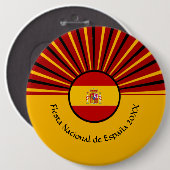 Spanischer Nationalfeiertag Spanien Hispanic Button (Vorne & Hinten)