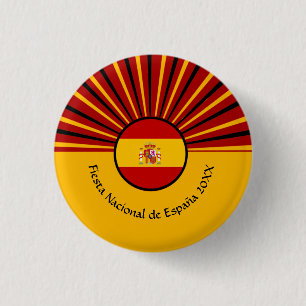 Spanischer Nationalfeiertag Spanien Hispanic Button