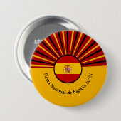 Spanischer Nationalfeiertag Spanien Hispanic Button (Vorne & Hinten)
