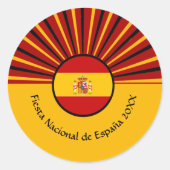 Spanischer Nationalfeiertag Spanien Hispanic Runder Aufkleber (Vorderseite)