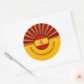 Spanischer Nationalfeiertag Spanien Hispanic Runder Aufkleber (Umschlag)