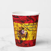 Spanischer Nationalfeiertag, Spanischer Spanischer Pappbecher (Rückseite)