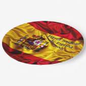 Spanischer Nationalfeiertag, Spanischer Spanischer Pappteller (Schrägansicht)