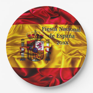Spanischer Nationalfeiertag, spanischer spanischer Pappteller