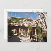 Spanischer Patio Ankündigungspostkarte (Vorne/Hinten)