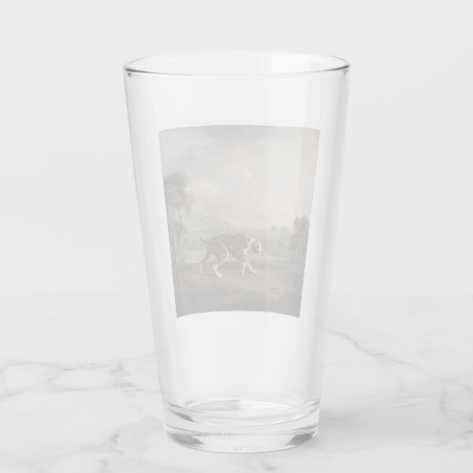 Spanischer Pointer Dog (von George Stubbs) Glas (Rückseite)