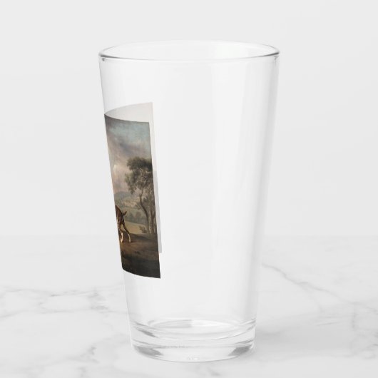 Spanischer Pointer Dog (von George Stubbs) Glas (Links)