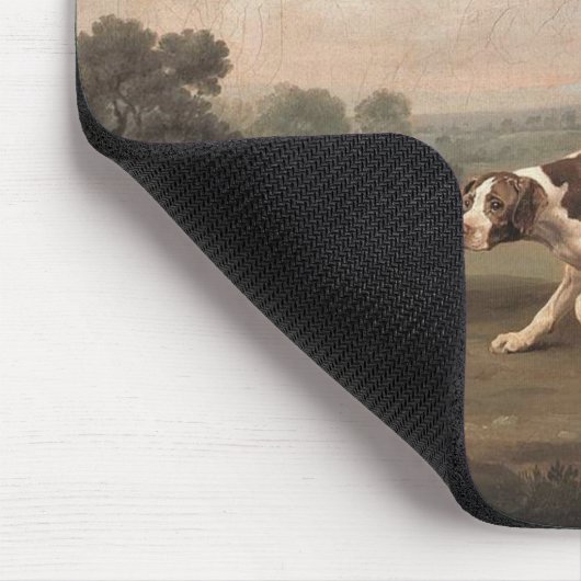 Spanischer Pointer Dog (von George Stubbs) Mousepad (Ecke)