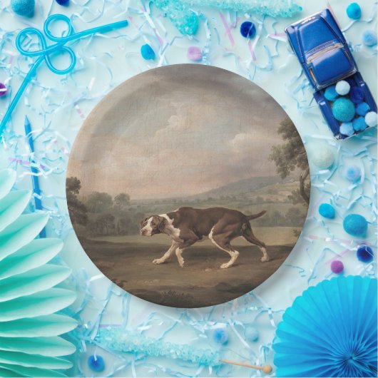 Spanischer Pointer Dog (von George Stubbs) Pappteller (Party)