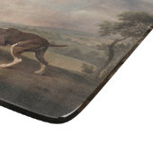 Spanischer Pointer Dog (von George Stubbs) Schneidebrett (Ecke)
