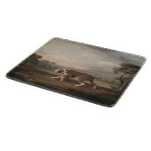 Spanischer Pointer Dog (von George Stubbs) Schneidebrett (Ecke)