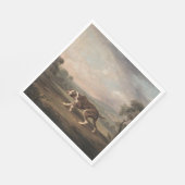 Spanischer Pointer Dog (von George Stubbs) Serviette (Ecke)