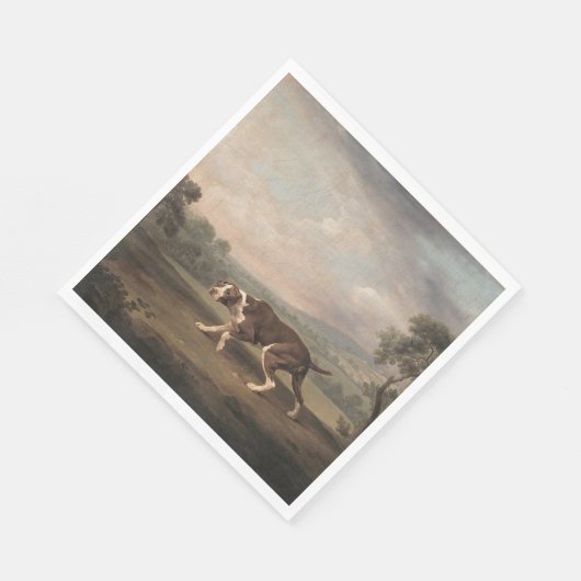 Spanischer Pointer Dog (von George Stubbs) Serviette (Ecke)