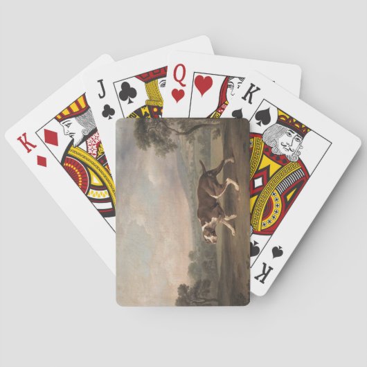 Spanischer Pointer Dog (von George Stubbs) Spielkarten (Rückseite)