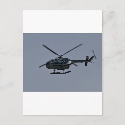 Spanischer Polizeihubschrauber Postkarte (Vorderseite)