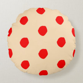 Spanischer Polka dots Rundkissen Rundes Kissen