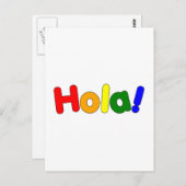 Spanischer Rainbow Hallo: Espanol Iris Hola Postkarte (Vorne/Hinten)