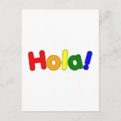 Spanischer Rainbow Hallo: Espanol Iris Hola Postkarte (Vorderseite)