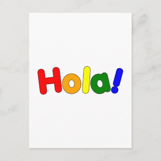 Spanischer Rainbow Hallo: Espanol Iris Hola Postkarte (Vorderseite)