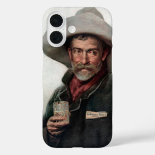 Spanischer Ranchero-Cowboy im alten Westernsaloon iPhone 16 Hülle