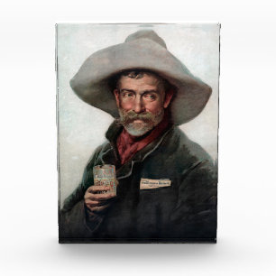 Spanischer Ranchero-Cowboy im alten Westernsaloon Fotoblock