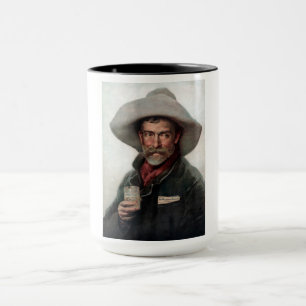 Spanischer Ranchero-Cowboy im alten Westernsaloon Tasse
