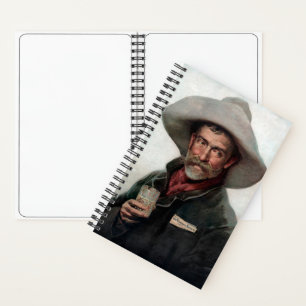 Spanischer Ranchero-Cowboy im Saloon des alten Wes Notizblock