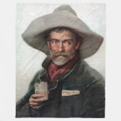 Spanischer Ranchero Cowboy in Old West Saloon Fleecedecke (Vorderseite)