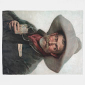 Spanischer Ranchero Cowboy in Old West Saloon Fleecedecke (Vorderseite (Horizontal))